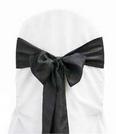 Black Crinkle Tie from Always Invited Event Rentals