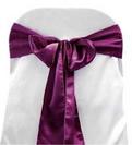 Aubergine Satin Tie from Always Invited Event Rentals