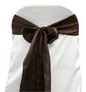 Chocolate Satin Tie from Always Invited Event Rentals