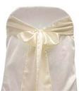 Ivory Satin Tie from Always Invited Event Rentals
