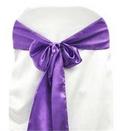 Purple Satin Tie from Always Invited Event Rentals