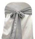 Silver Satin Tie from Always Invited Event Rentals