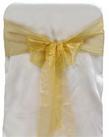 Antique Gold Organza Tie from Always Invited Event Rentals