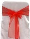 Red Organza Tie from Always Invited Event Rentals