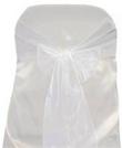 White Organza Tie from Always Invited Event Rentals