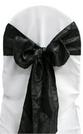 Black Pintuck Tie from Always Invited Event Rentals