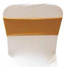 Antique Gold Spandex Chair Band from Always Invited Event Rentals