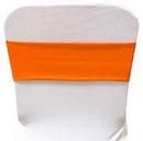 Orange Spandex Chair Band from Always Invited Event Rentals