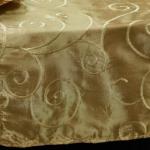 $4.25 ~ Champagne Embroidered Satin from Always Invited Event Rentals