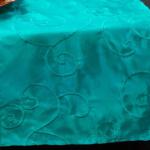 44.25 ~ Turquoise Embroidered Satin Runner from Always Invited Event Rentals