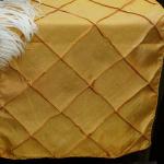 Antique Gold Pintuck Runner from Always Invited Event Rentals