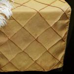 Champagne Pintuck Runner from Always Invited Event Rentals 