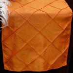 Orange Pintuck Runner from Always Invited Event Rentals 