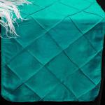 Turquoise Pintuck Runner from Always Invited Event Rentals 